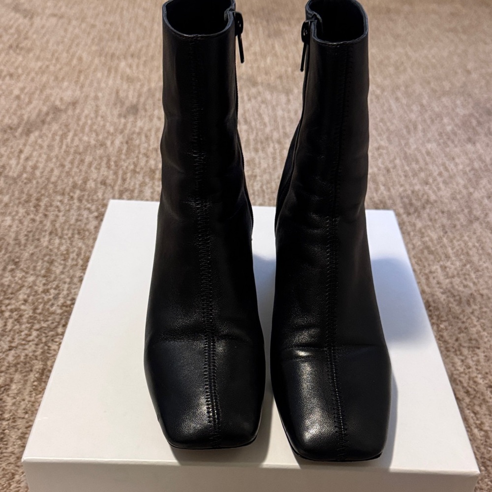 Vince Sleek Black Ankle Booties